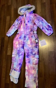 Bluemagic Winter Ski Snowsuit Jumpsuits Coveralls Size S/M Women Tie Dye Hooded - Picture 1 of 3