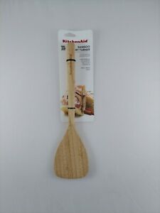 KitchenAid Wood Bamboo Short Turner Spatula Spoon New NWT Brand New