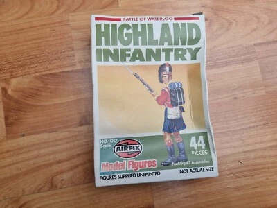 VINTAGE AIRFIX HO/OO 1/72 HIGHLAND INFANTRY SOLDIERS COMPLETE BOXED 01735 - image 1 of 2