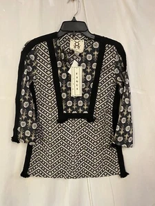 Figue Milan Womens 3/4-Sleeve Cotton Tunic Top Blouse Size XX Small NWT - Picture 1 of 3