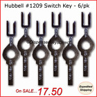 Hubbell #1209 Tamper Proof Electrical Switch Key - (6/pack)