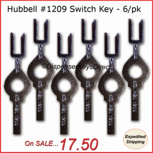 Hubbell #1209 Chiave per interruttore elettrico antimanomissione - (confezione da 6) - Foto 1 di 3