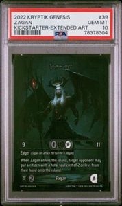 Zagan PSA 10 Kryptik Genesis KICKSTARTER PROMO RIDDLE TEXT - Picture 1 of 2