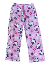 2013 Sanrio Hello Kitty Womens Small Pink All-Over Print Fleece Pajama Pant