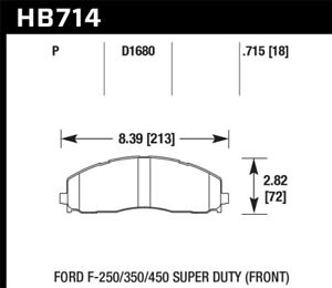Fits Hawk 2015 Ford F-250/350/450 Super Duty Front Brake Pads