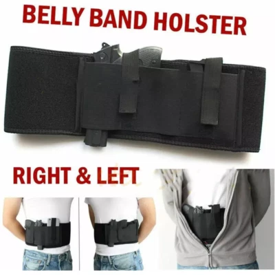 DEPRING Belly Band Holster Pocket Tactical Waist Belt Pistol Gun Holster Concealed Carry
