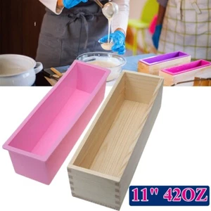 11" 42oz Silicone Soap Mold Rectangle Soap Baking Cake Mould DIY Handmade Tool - Picture 1 of 10