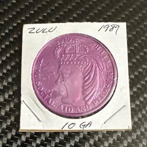 Mardi Gras Doubloon Zulu 1989 calibre 10 color dorado - RARO 005 - Imagen 1 de 2