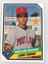 1989 Portland Beavers-TCMA Minor League Baseball Card-Larry Cadian