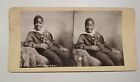 Happy & Black African American Boy Stereoview Photo
