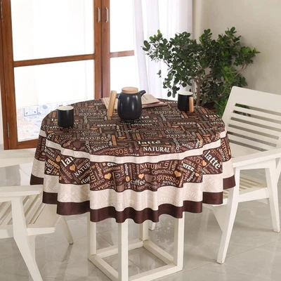 Round Table Cover 60 inch Diameter, Waterproof and Easy to Clean Espresso - Image 1 of 4