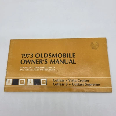 1973 Oldsmobile Owners Manual Cutlass Vista Cruiser Cutlass S Supreme - Imagem 1 de 4