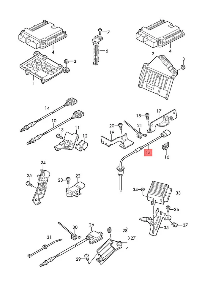 Sensor de temperatura de gases de escape originales AUDI A6 S6 quattro 4H0906088AB Foto 1 de 1