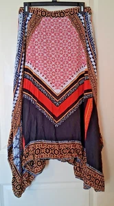 FREE PEOPLE Bedouin Traveler Maxi Gypsy Skirt Bohemian Scarf Patterned Size Med - Picture 1 of 7
