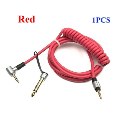 Replacement Audio Aux Cable Cord For By Dr. Dre PRO DETOX Headphone Black/Red - Image 1 of 4