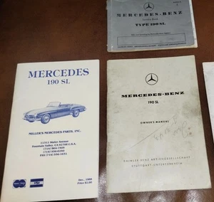 190SL MERCEDES OWNERS MANUAL 190 SL - Picture 1 of 3