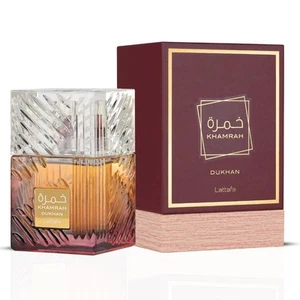 Khamrah Dukhan Eau De Parfum Spray 100 ml (3,4 oz) por Lattafa - Imagen 1 de 7