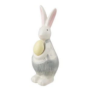 Ceramic Bunny Figurine Easter Bunny Decorations White Rabbit Statues Easter Porc - Picture 1 of 7