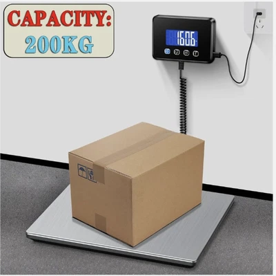 200kg 440lbs LCD Digital Postal Parcel Scales Platform Postage Shipping Weighing - Image 1 of 4