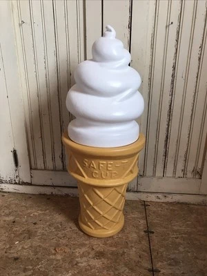 Форма для выдувания гигантская пластиковая конусообразная для мороженого дисплей ванильная безопасная T без подсветки - Изображение 1 из 4