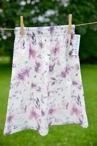 NWT Handmade Girl's Modest Purple Floral Skirt ~ Size 7 - Picture 1 of 3