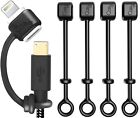 [5-pack] Charging Cable Adapter Keeper/holder/tether, Compatible With (usb-c,...