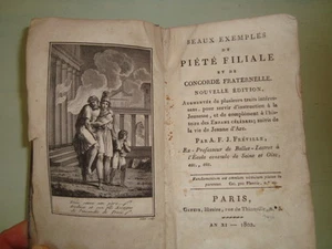 French Religious book Beaux Exemple de Piete Filiale (in French), dated 1802 - Picture 1 of 4