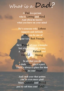 Personalised Father's Day card Dad Poem Daddy Pops Dad Papa Pa Step-Dad Grandad - Picture 1 of 2