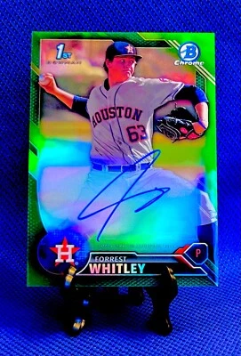 Forrest Whitley 2016 Bowman Draft 1st Prospect refractor verde automático #/99 CDA-FW Foto 1 de 3