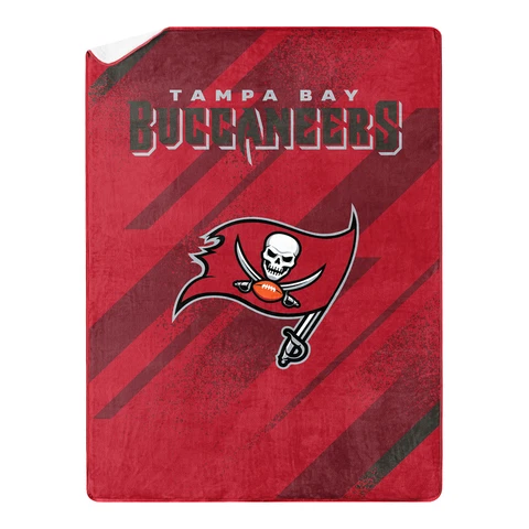 Northwest NFL Tampa Bay Buccaneers Silk Touch Sherpa Throw Blanket, 60"X 80" Cover