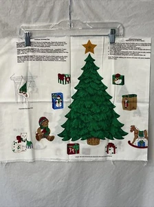 Appliqué Christmas Tree Fabric Panel Lot  Stockings Quilts Shirts Wall hanging - Picture 1 of 12