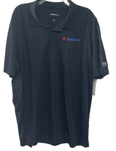 Suzuki Ecstar Polo Black Made In Egypt Men’s 2XL Sport-Tec NWT - Picture 1 of 8