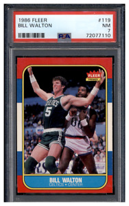 1986 Fleer Basketball Bill Walton #119 Card PSA 7