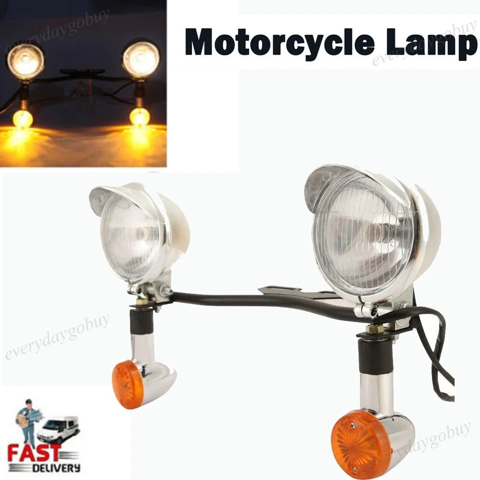 Turn Light Passing Signals Light Bar Kit For Kawasaki Vulcan VN 800 900 1500 USA - Изображение 1 из 4