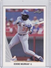 1990 Leaf Baseball Card #181 Eddie Murray Los Angeles Dodgers  - NrMt-Mt