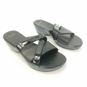 COLE HAAN Grand Margate Slide Sandals Black Slip On Strappy Shoes D43730 Sz 8.5 - Picture 1 of 8