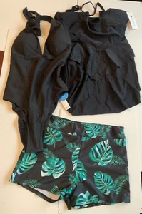 Lot of 2 NEW Women’s 1-Piece & 2-Piece - Size L Large - NWT FREE SHIP - Picture 1 of 2