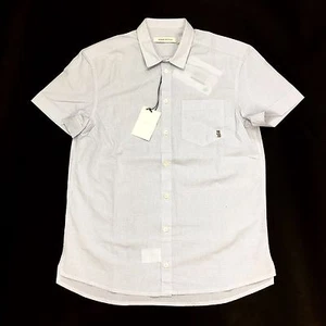 NWT $400 Pierre Balmain Men's White Micro Check Button Down Logo Shirt AUTHENTIC - Picture 1 of 12