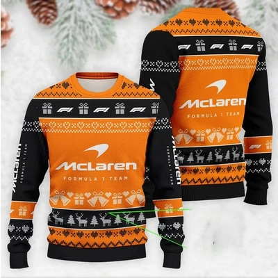 ¡OFERTA CALIENTE! Colección Navidad McLaren Fórmula 1 - Suéter Feo, Camisa Carreras F1 Foto 1 de 4