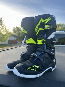 Mens Size 15 Alpinestars Tech 7S Boots Black/Enamel Blue/Fluo Yellow 2012014 - Bild 1 von 11