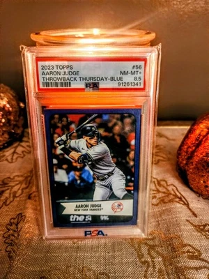 2023 Topps Aaron Judge Throwback Thursday-Blue /10 PSA  - Image 1 of 3