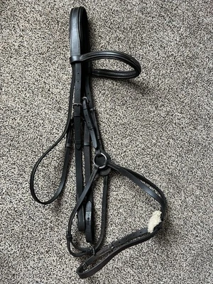 Lovely OS Fancy Stitched Raised Figure 8 Bridle Oversize Eight WB Warmblood Brn - Image 1 of 4