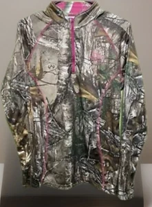Realtree jacket women’s med pink Camouflage Pull Over - Picture 1 of 3