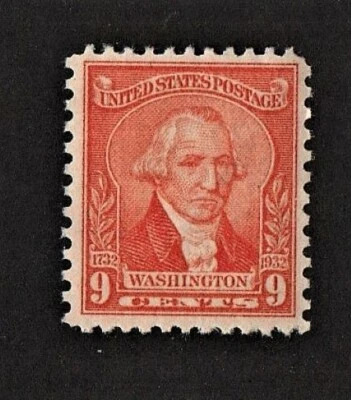 Scott#714 MNH OG 1932 9c Pale Red Washington Bicentennial Stamp - Image 1 of 2