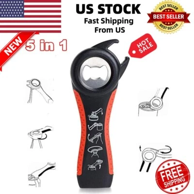 5 in 1 Multi Jar Opener, Bottle Can Seal Lid Twist (whole sale price) x 5pack - Image 1 of 4