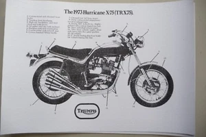 1971 Triumph X-75 Hurricane sales brochure A4 - Picture 1 of 1