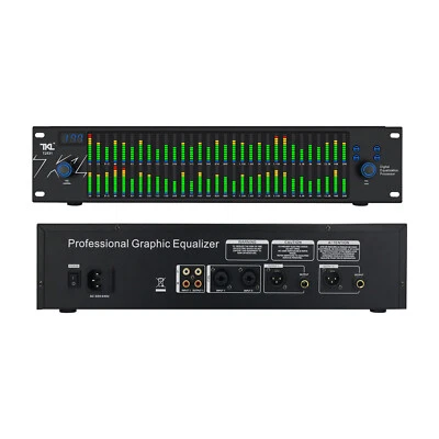 31-Band Digital Equalizer EQ Noise Isolation LED Spectrum Display for Studio/KTV - Image 1 of 4
