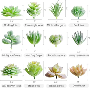12 Pcs Artificial Succulents Mini Fake Plants Unpotted Faux Succulent for Cra... - Picture 1 of 1