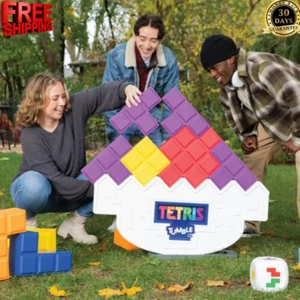 Tetris XL Tumble Game Dynamic Tilting Tower, Tetrimino Blocks Tower Puzzle Games - Picture 1 of 7