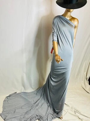 LOT Designer Fabric Essentials Silky Grey Jersey Light Stretch Spandex Nylon Vis - Image 1 of 4